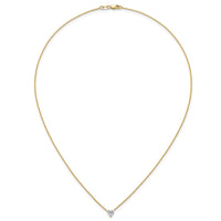 14k 1/2ct Lab Grown Diamond VS+ F+ Heart Comp 18in Pendant Necklace
