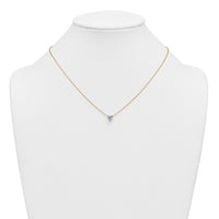14k 3/4ct Lab Grown Diamond VS+ F+ Heart Comp 18in Pendant Necklace