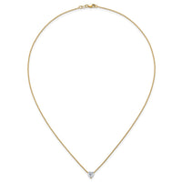 14k 3/4ct Lab Grown Diamond VS+ F+ Heart Comp 18in Pendant Necklace