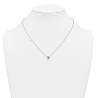 14k 1 1/2ct Cert Lab Grown Dia VS+ F+ Heart Comp 18in Pendant Necklace