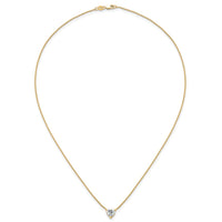 14k 1 1/2ct Cert Lab Grown Dia VS+ F+ Heart Comp 18in Pendant Necklace