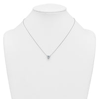 14kw 2ct Lab Grown Diamond VS+ F+ Heart Comp 18in Pendant Necklace
