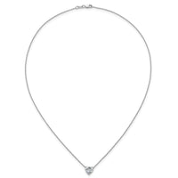 14kw 2ct Lab Grown Diamond VS+ F+ Heart Comp 18in Pendant Necklace
