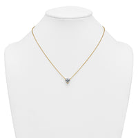 14k 2 1/2ct Lab Grown Diamond VS+ F+ Heart Comp 18in Pendant Necklace