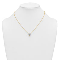 14k 3ct Lab Grown Diamond VS+ F+ Heart Comp 18in Pendant Necklace