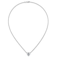 14kw 4ct Lab Grown Diamond VS+ F+ Heart Comp 18in Pendant Necklace