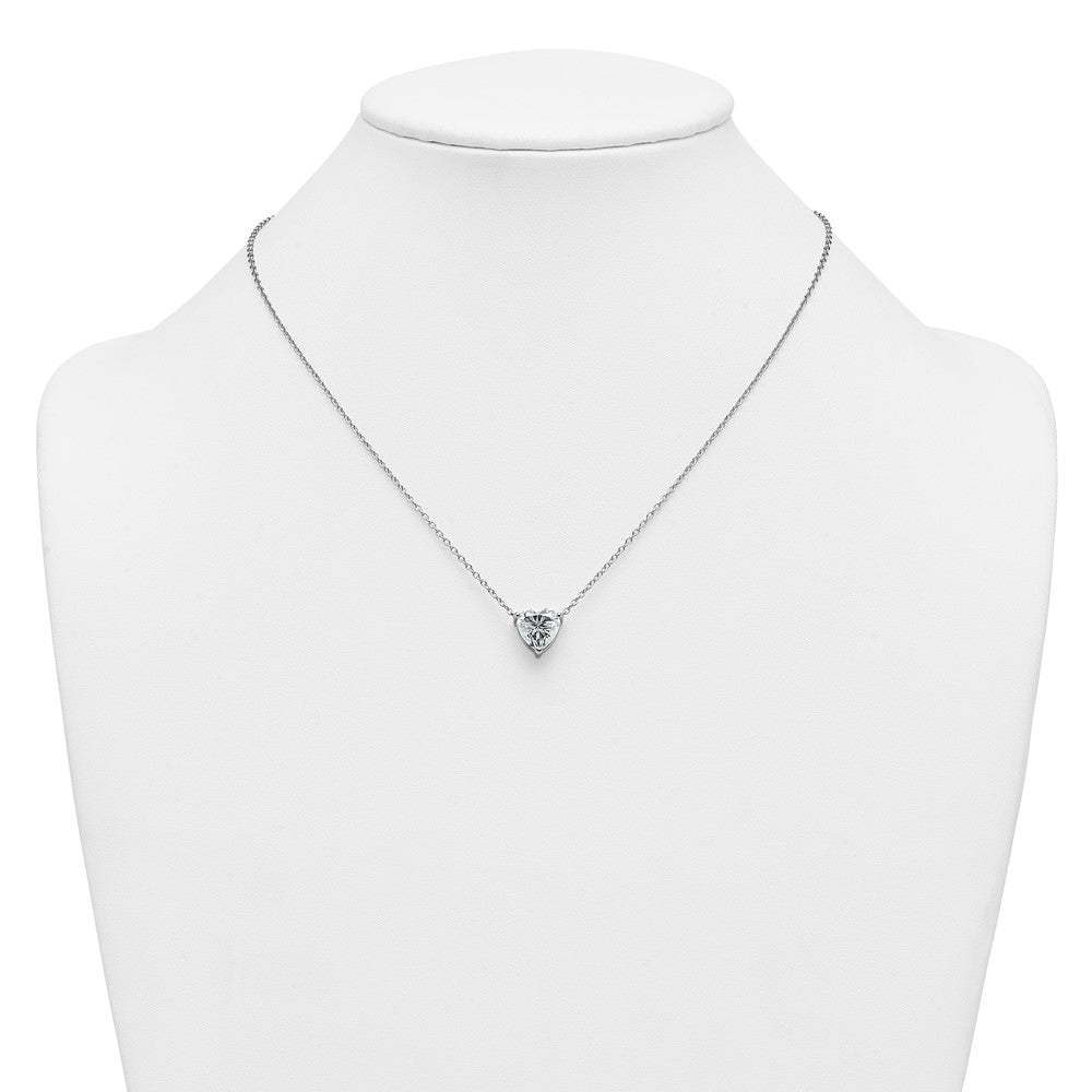 14k 4ct Lab Grown Diamond VS+ F+ Heart Comp 18in Pendant Necklace