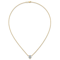 14k 4ct Cert Lab Grown Dia VS+ F+ Heart Comp 18in Pendant Necklace