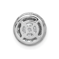 14kw 1 1/4ct Lab Grown DIA VS+ F+ Round Comp Halo Chain Slide Pendant