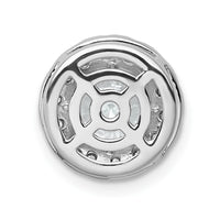 14kw 1 7/8ct Lab Grown DIA VS+ F+ Round Comp Halo Chain Slide Pendant