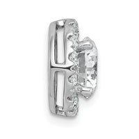 14kw 2 1/2ct Lab Grown DIA VS+ F+ Round Comp Halo Chain Slide Pendant