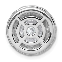 14kw 5ct Lab Grown DIA VS+ F+ Round Comp Halo Chain Slide Pendant