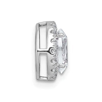 14kw 1 1/5ct Cert Lab Grown Diamond VS+ F+ Round Comp Halo Chain Slide