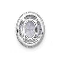 14kw 1 1/5ct Cert Lab Grown Diamond VS+ F+ Round Comp Halo Chain Slide