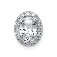 14kw 1 1/5ct Cert Lab Grown Diamond VS+ F+ Round Comp Halo Chain Slide