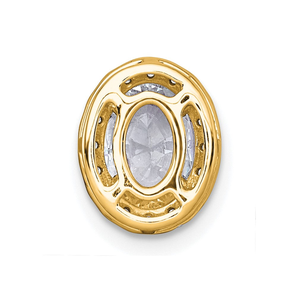 14k 1 1/5ct Lab Grown Diamond VS+ F+ Round Comp Halo Chain Slide