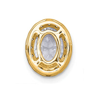 14k 1 1/5ct Lab Grown Diamond VS+ F+ Round Comp Halo Chain Slide