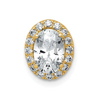 14k 1 1/5ct Lab Grown Diamond VS+ F+ Round Comp Halo Chain Slide