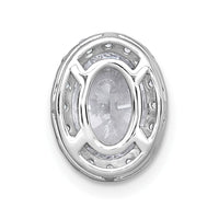 14kw 1 3/4ct Cert Lab Grown Diamond VS+ F+ Round Comp Halo Chain Slide