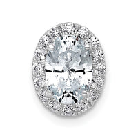 14kw 1 3/4ct Cert Lab Grown Diamond VS+ F+ Round Comp Halo Chain Slide