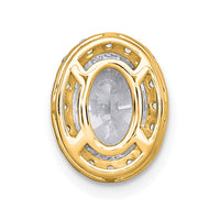 14k 1 3/4ct Cert Lab Grown Diamond VS+ F+ Round Comp Halo Chain Slide