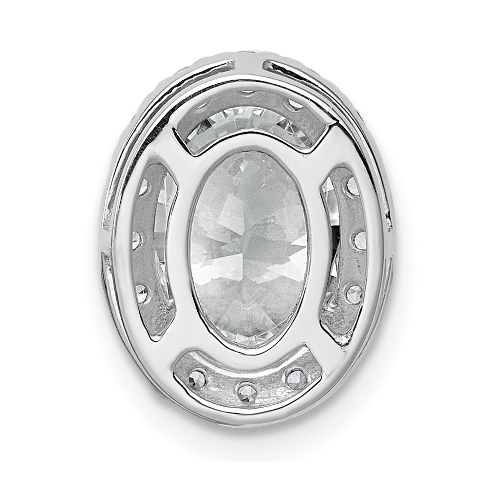 14kw 2 3/8ct Lab Grown Diamond VS+ F+ Round Comp Halo Chain Slide