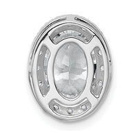 14kw 2 3/8ct Cert Lab Grown Diamond VS+ F+ Round Comp Halo Chain Slide