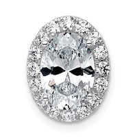 14kw 2 3/8ct Cert Lab Grown Diamond VS+ F+ Round Comp Halo Chain Slide
