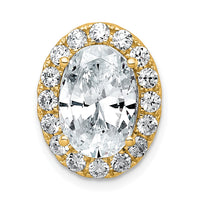 14k 4 3/4ct Cert Lab Grown Diamond VS+ F+ Round Comp Halo Chain Slide