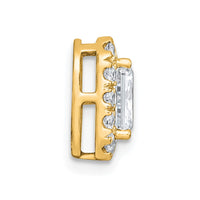 14k 1 1/3ct Cert Lab Grown Diamond VS+ F+ Radiant Comp Halo Chain Slide