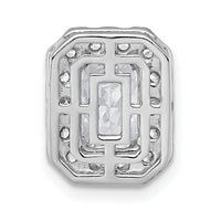 14kw 2ct Lab Grown Diamond VS+ F+ Radiant Comp Halo Chain Slide
