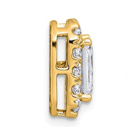 14k 2ct Lab Grown Diamond VS+ F+ Radiant Comp Halo Chain Slide
