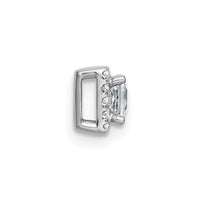 14kw 1/3ct Lab Grown Diamond VS+ F+ Princess Comp Halo Chain Slide