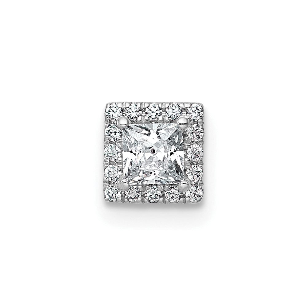 14kw 1/3ct Lab Grown Diamond VS+ F+ Princess Comp Halo Chain Slide