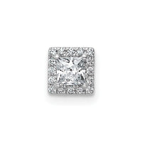 14kw 1/3ct Lab Grown Diamond VS+ F+ Princess Comp Halo Chain Slide