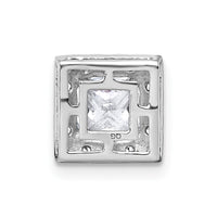 14kw 1 1/4ct Cert Lab Grown Diamond VS+ F+ Princess Comp Halo Chain Slide
