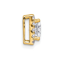 14k 1 1/4ct Lab Grown Diamond VS+ F+ Princess Comp Halo Chain Slide