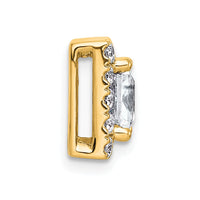 14k 1 7/8ct Cert Lab Grown Diamond VS+ F+ Princess Comp Halo Chain Slide