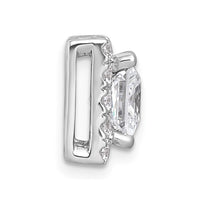 14kw 2 1/2ct Lab Grown Diamond VS+ F+ Princess Comp Halo Chain Slide