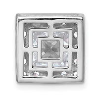 14kw 3 1/4ct Lab Grown Diamond VS+ F+ Princess Comp Halo Chain Slide