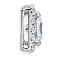 14kw 5 1/8ct Cert Lab Grown Diamond VS+ F+ Princess Comp Halo Chain Slide