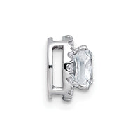 14kw 1 1/6ct Lab Grown Diamond VS+ F+ Cushion Comp Halo Chain Slide