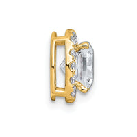 14k 1 3/4ct Lab Grown Diamond VS+ F+ Cushion Comp Halo Chain Slide