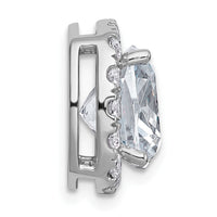 14kw 4 5/8ct Cert Lab Grown Diamond VS+ F+ Cushion Comp Halo Chain Slide