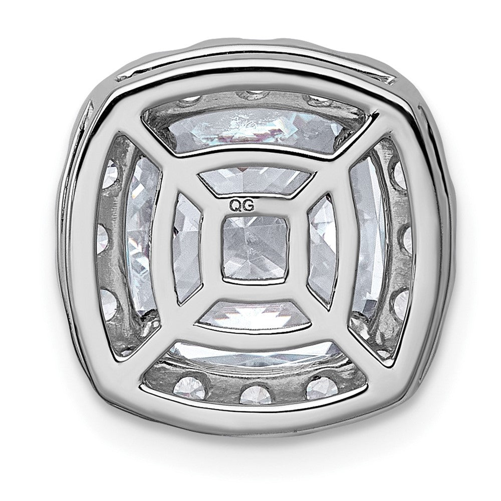14kw 4 5/8ct Cert Lab Grown Diamond VS+ F+ Cushion Comp Halo Chain Slide