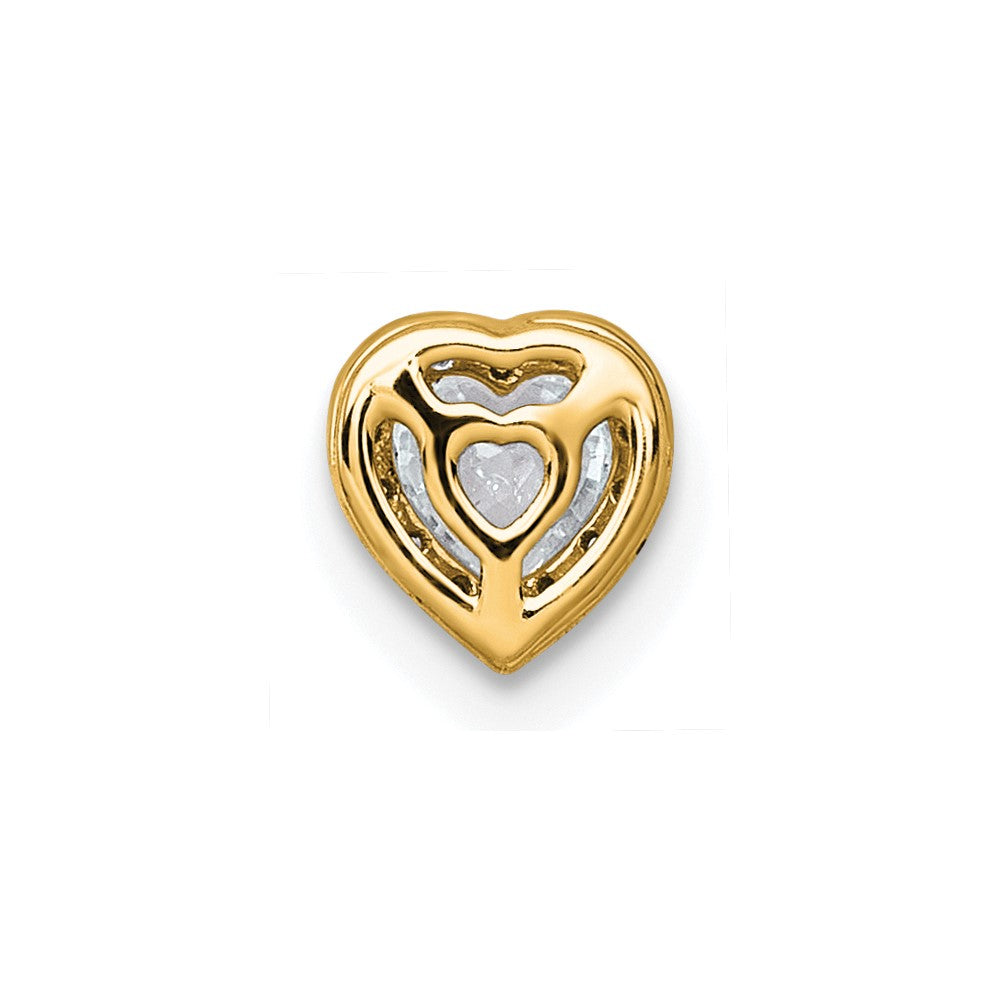 14k 1/3ct Lab Grown Diamond VS+ F+ Heart Complete Halo Chain Slide