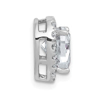 14kw 1 3/4ct Lab Grown Diamond VS+ F+ Heart Comp Halo Chain Slide
