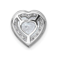 14kw 1 3/4ct Lab Grown Diamond VS+ F+ Heart Comp Halo Chain Slide