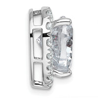 14kw 4 3/4ct Cert Lab Grown Diamond VS+ F+ Heart Comp Halo Chain Slide