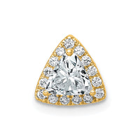 14k 1/2ct Lab Grown Diamond VS+ F+ Trillion Complete Halo Chain Slide